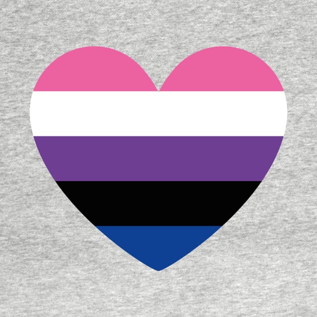 LGBT | Genderfluid Pride Flag Heart by s.hiro